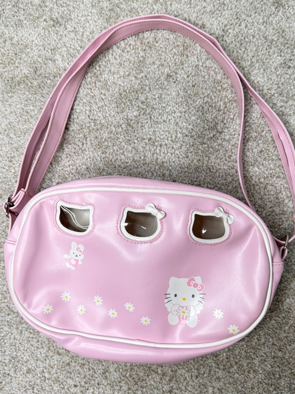 Vintage 2005 Sanrio Hello Kitty Pink Girls Purse Crossbody Shoulder Bag